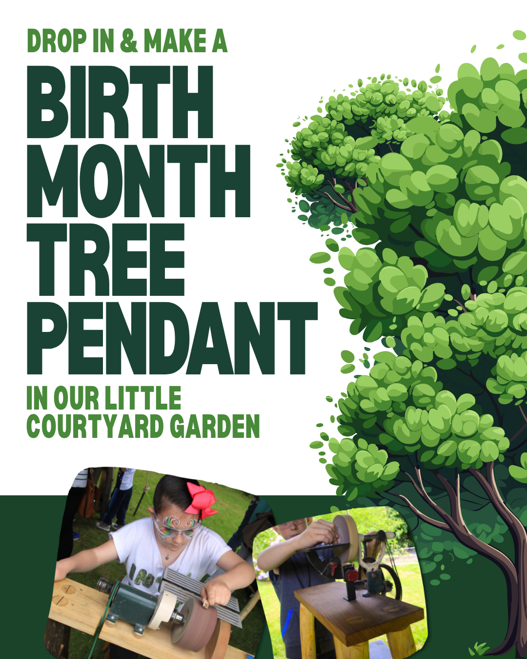Drop In & Make a  Birth Month Tree Pendant