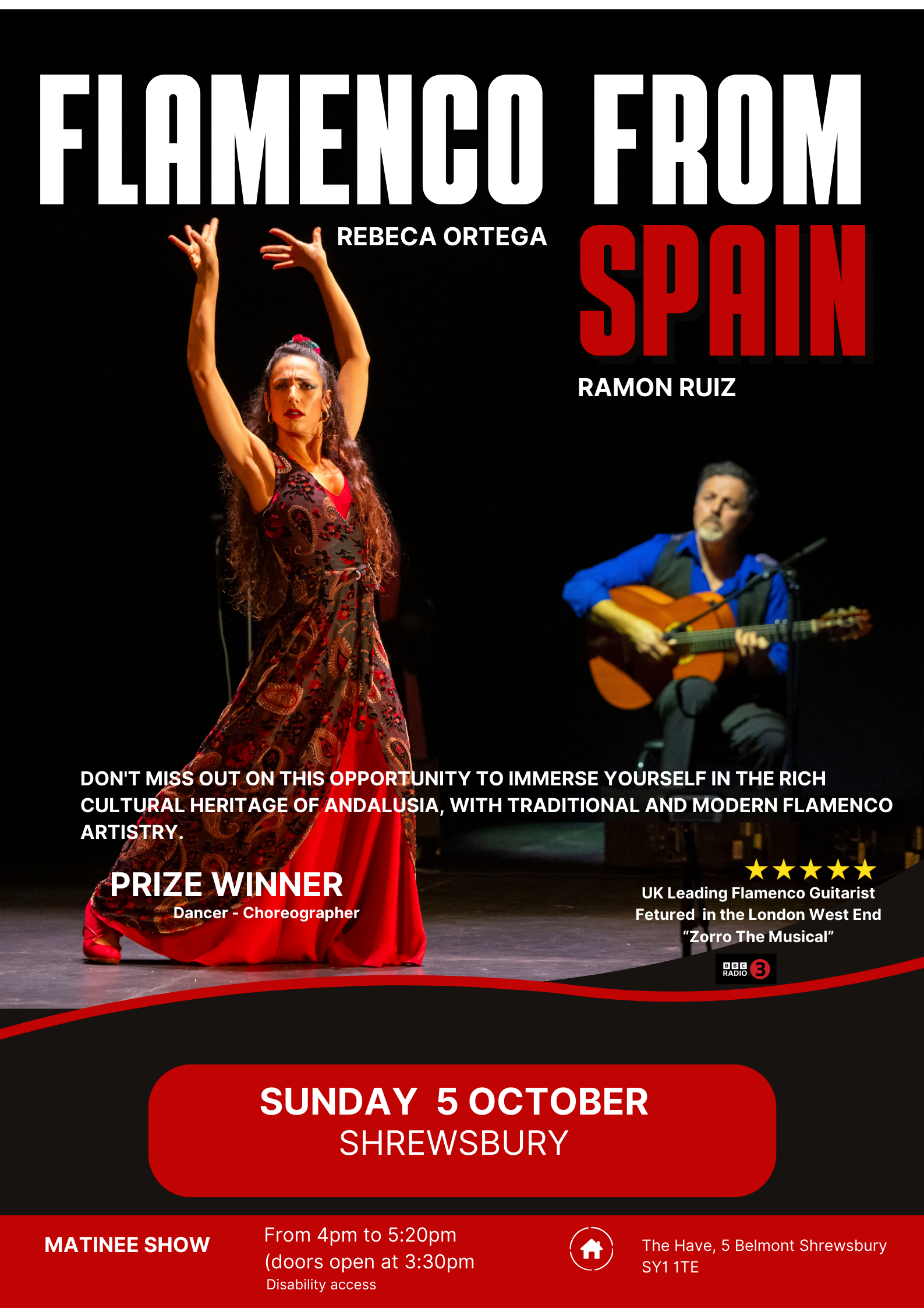 SHREWSBURY: Flamenco from Spain - Rebeca Ortega-Ramon Ruiz | The Hive SHREWSBURY: Flamenco from Spain - Rebeca Ortega-Ramon Ruiz | The Hive