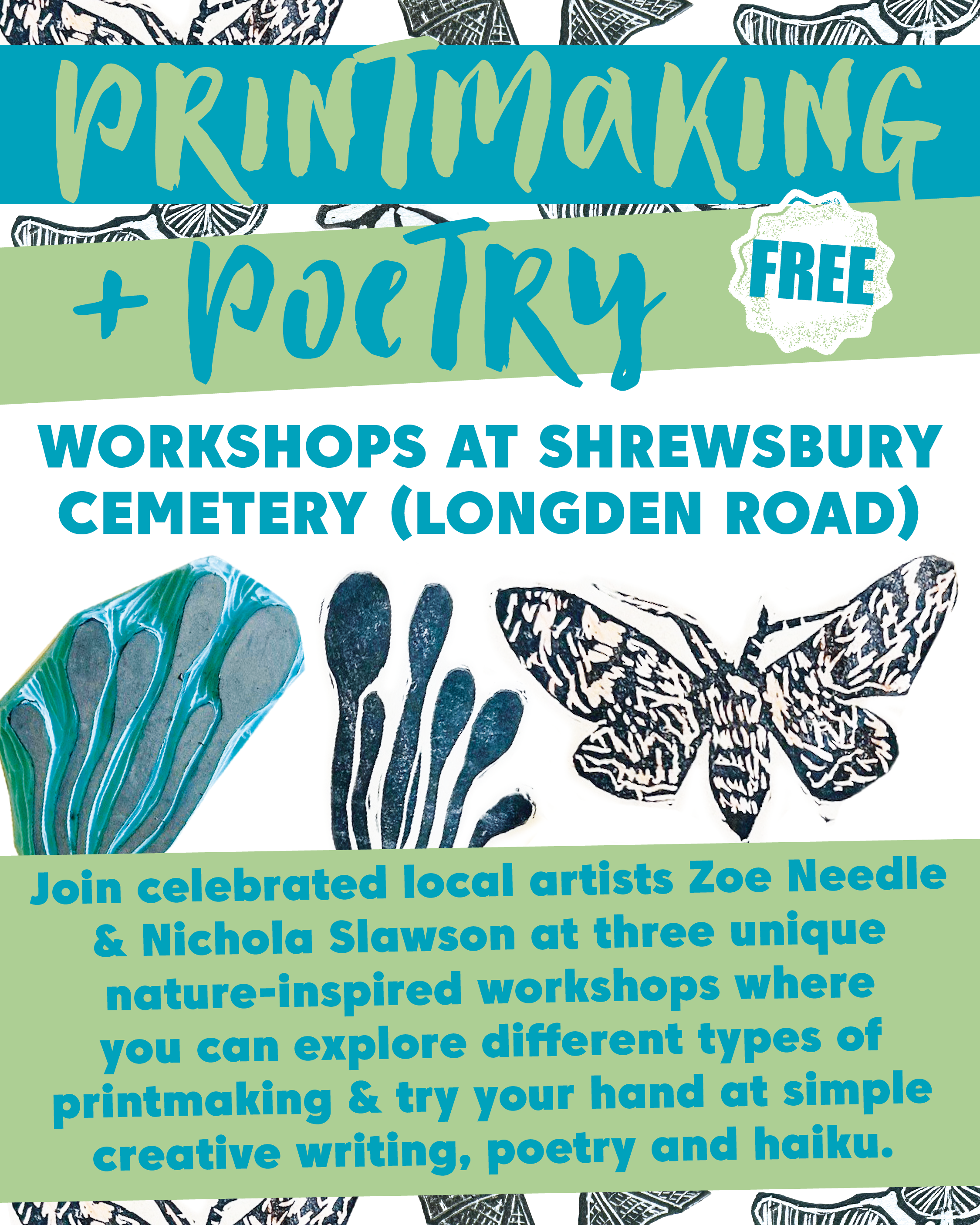 Printmaking and Poetry Workshops @ Shrewsbury Cemetery (Longden Road)